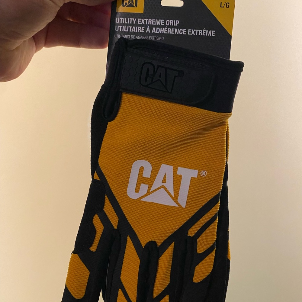 Caterpillar Black and Yellow Industrial Gloves